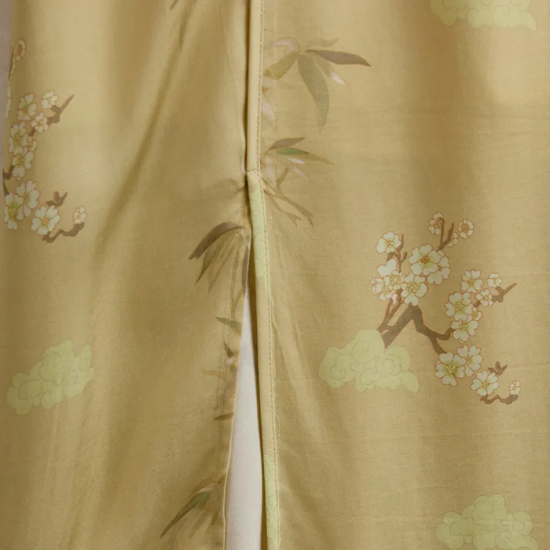 SETIROM Casual Long Skirt Women's Yellow-4