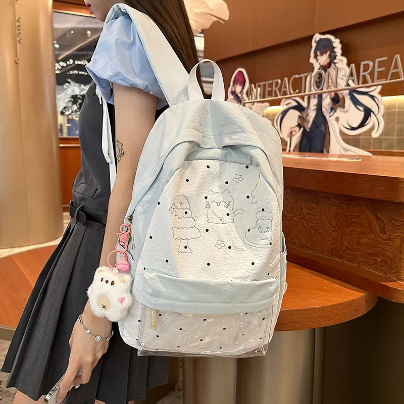 PULEWEI Nylon Backpack Unisex Multicolor-22