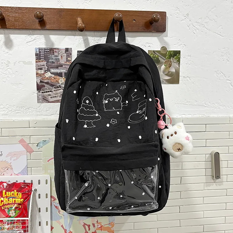 PULEWEI Nylon Backpack Unisex Multicolor-3