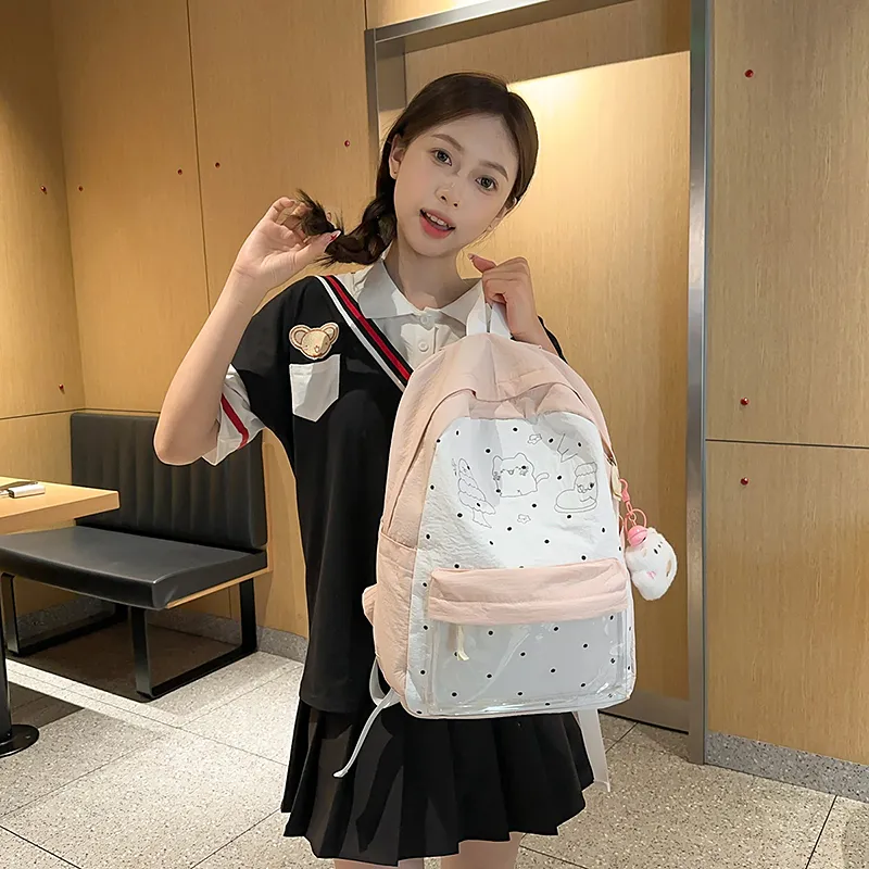 PULEWEI Nylon Backpack Unisex Multicolor-10