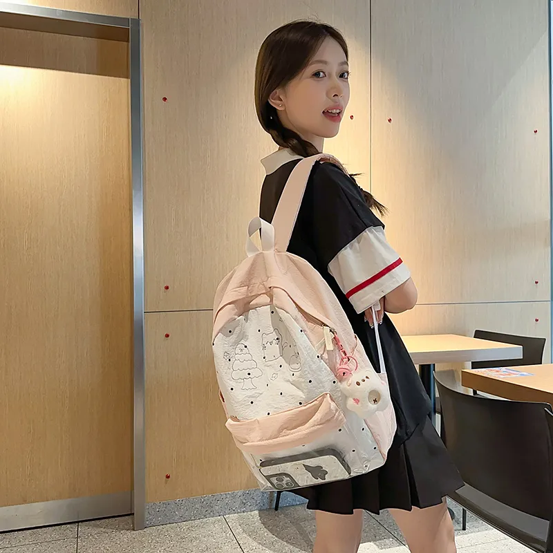 PULEWEI Nylon Backpack Unisex Multicolor-8