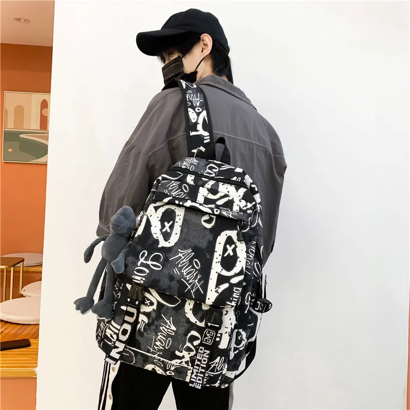 PULEWEI Nylon Backpack Unisex Multicolor-2