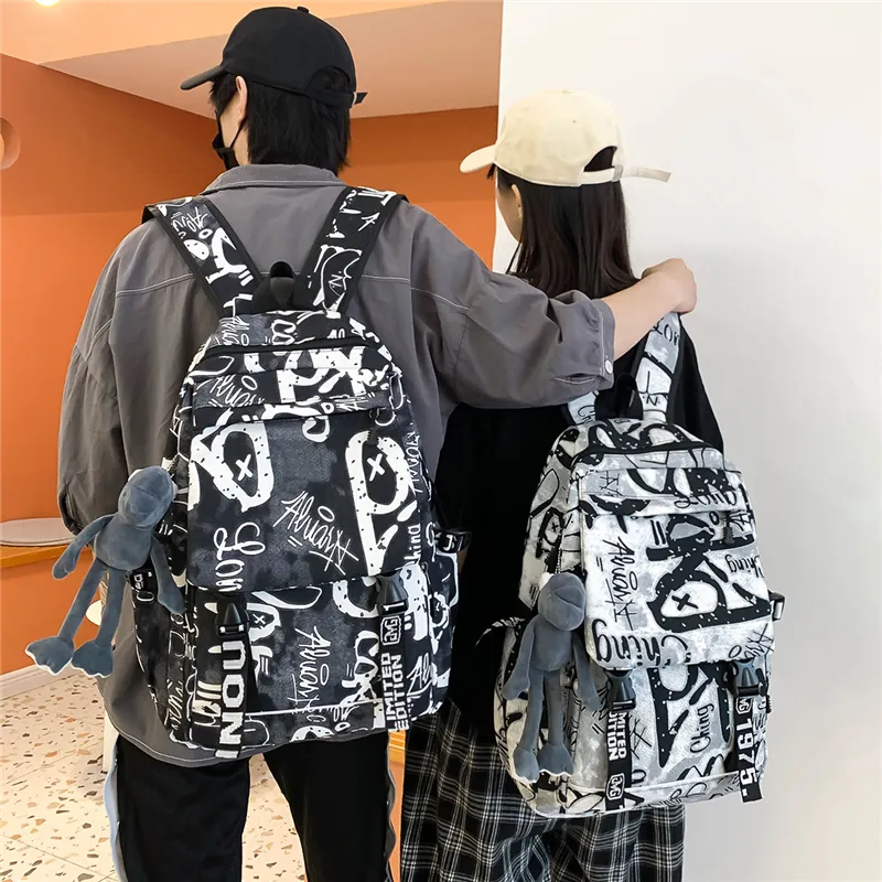 PULEWEI Nylon Backpack Unisex Multicolor-11