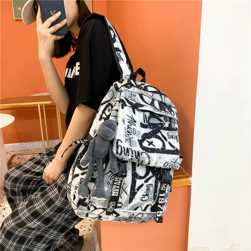 PULEWEI Nylon Backpack Unisex Multicolor-13