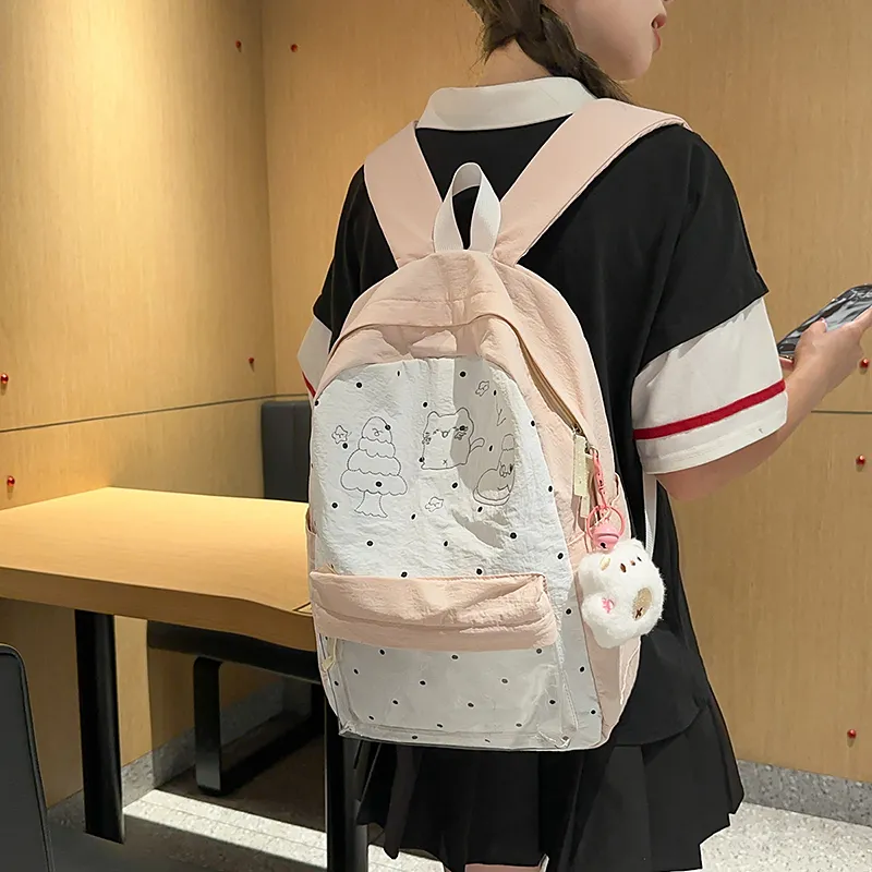 PULEWEI Nylon Backpack Unisex Multicolor-6