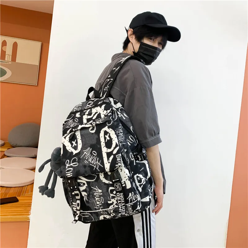 PULEWEI Nylon Backpack Unisex Multicolor-1
