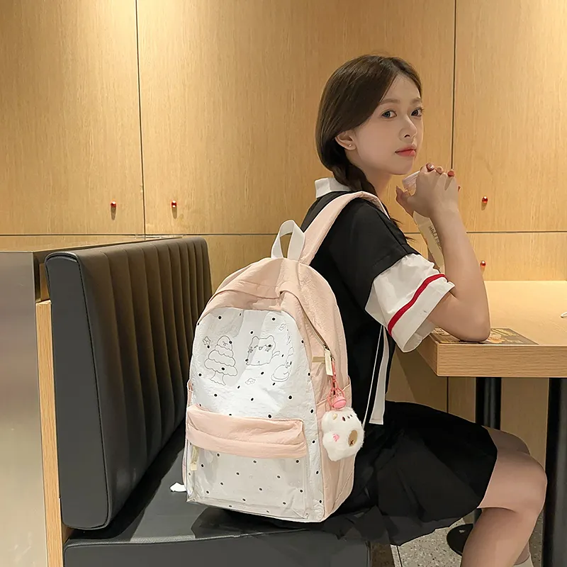 PULEWEI Nylon Backpack Unisex Multicolor-9