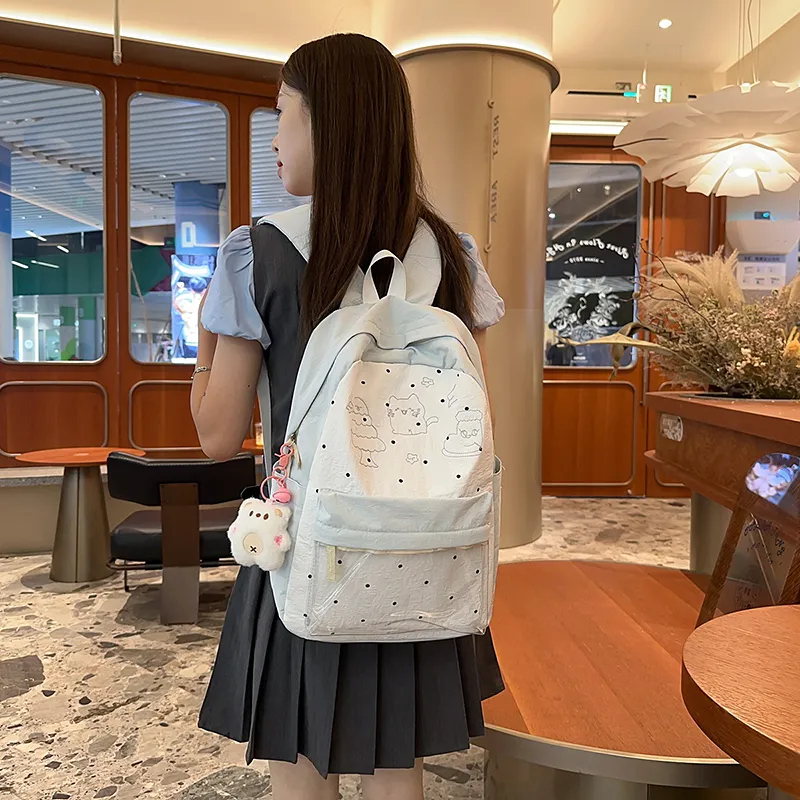 PULEWEI Nylon Backpack Unisex Multicolor-23