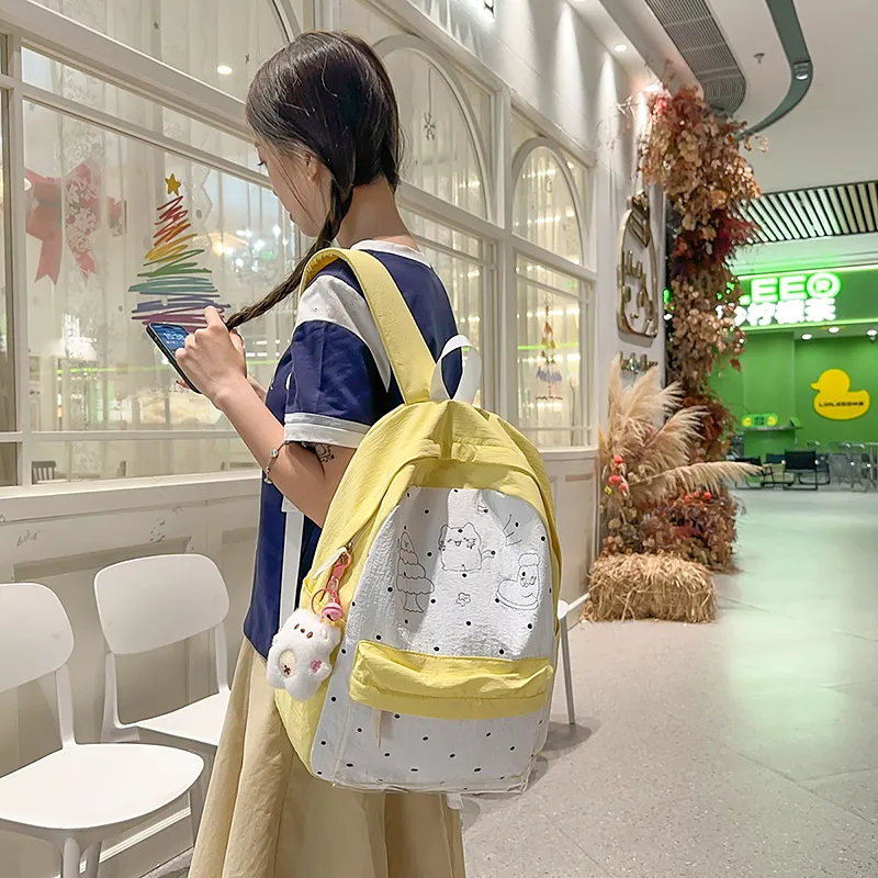 PULEWEI Nylon Backpack Unisex Multicolor-18