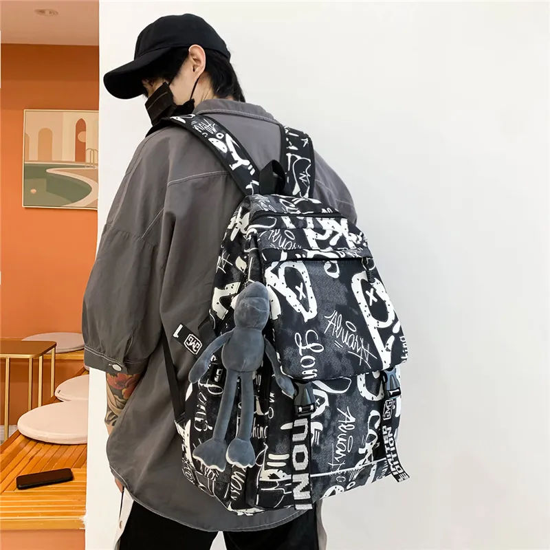 PULEWEI Nylon Backpack Unisex Multicolor-5