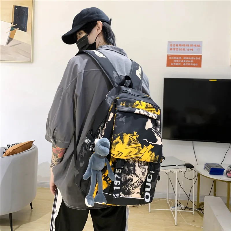 PULEWEI Nylon Backpack Unisex Multicolor-18