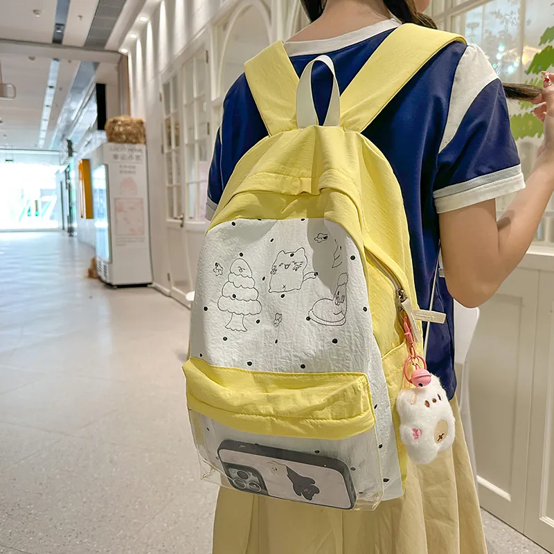 PULEWEI Nylon Backpack Unisex Multicolor-14