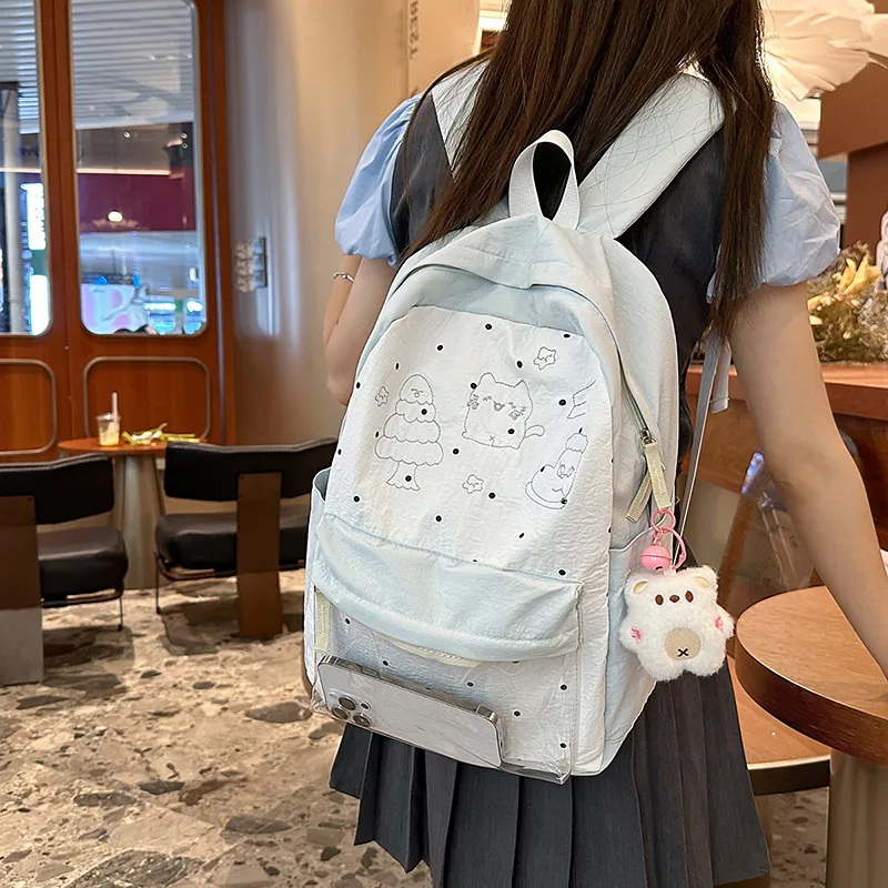 PULEWEI Nylon Backpack Unisex Multicolor-25