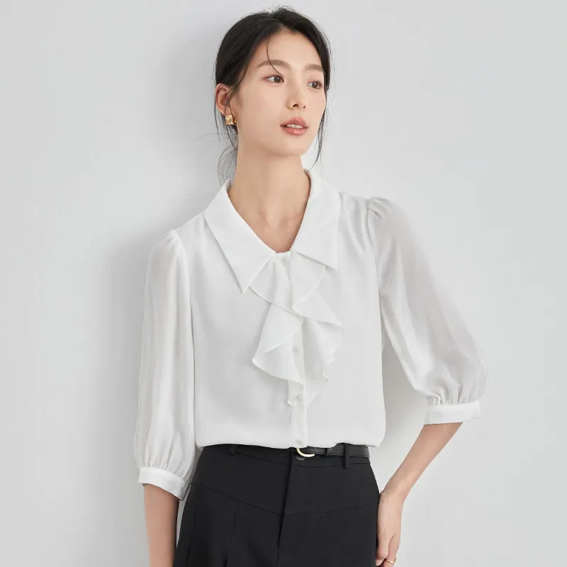 Mambe Shirts Women's White-2