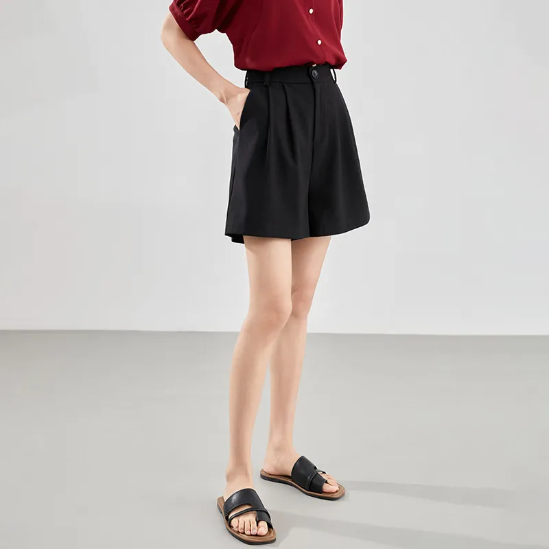 Mambe Casual Shorts Women's Black-4