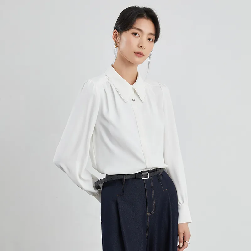 Mambe Shirts Women's White-3
