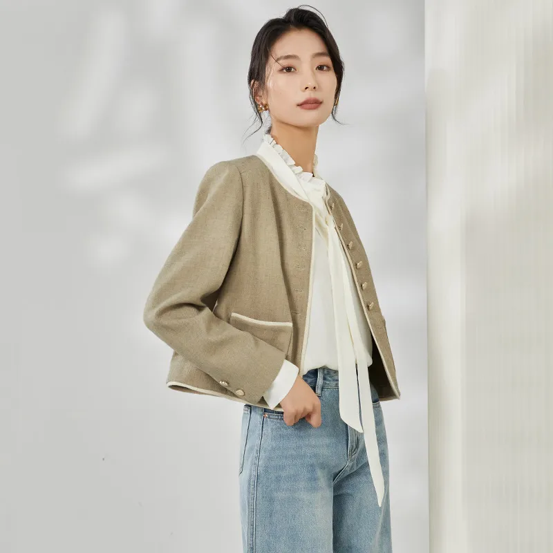 Mambe Cropped Coat Women's Primulin-3