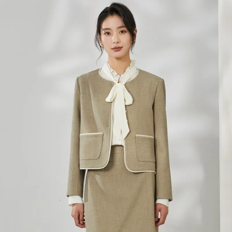 Mambe Cropped Coat Women's Primulin-5