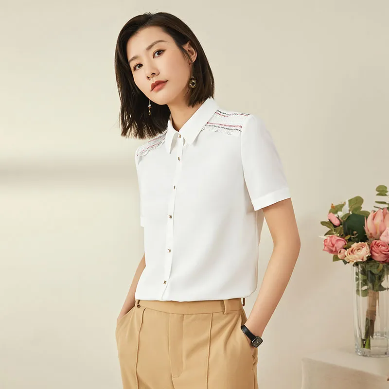 Mambe Shirts Women's White-1