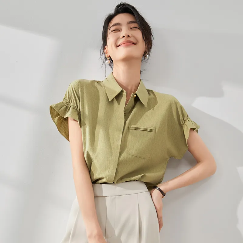 Mambe Shirt Women's Avocado Green-4