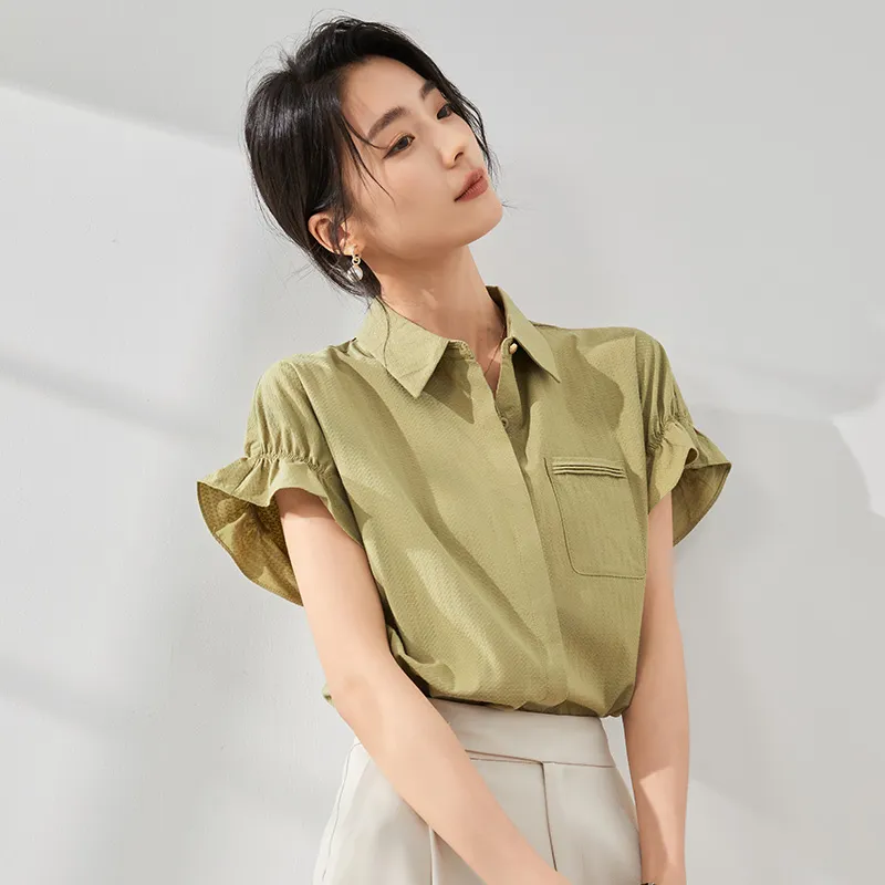 Mambe Shirt Women's Avocado Green-1