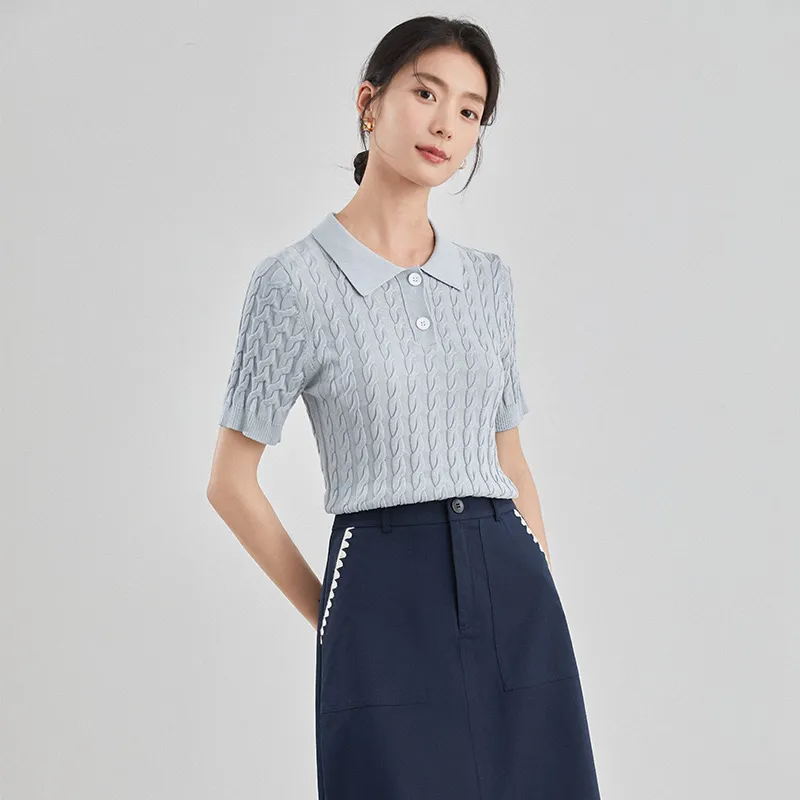 Mambe Knitwear Women's Gray Blue-5