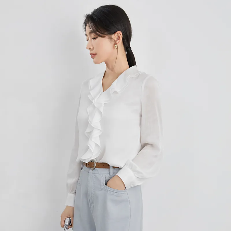 Mambe Shirts Women's White-4