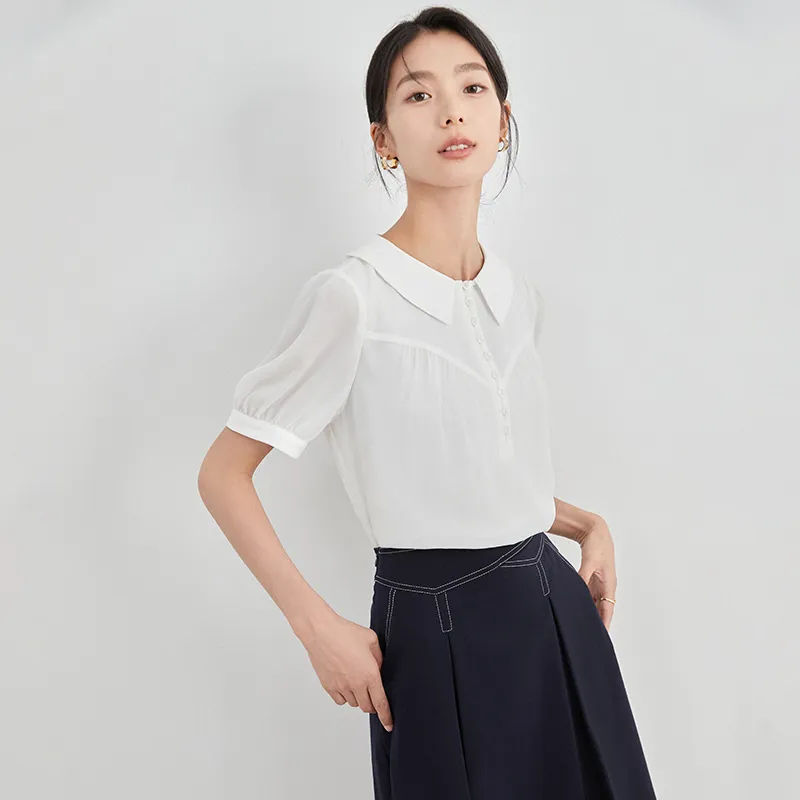 Mambe Shirts Women's White-2