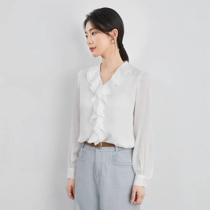 Mambe Shirts Women's White-5