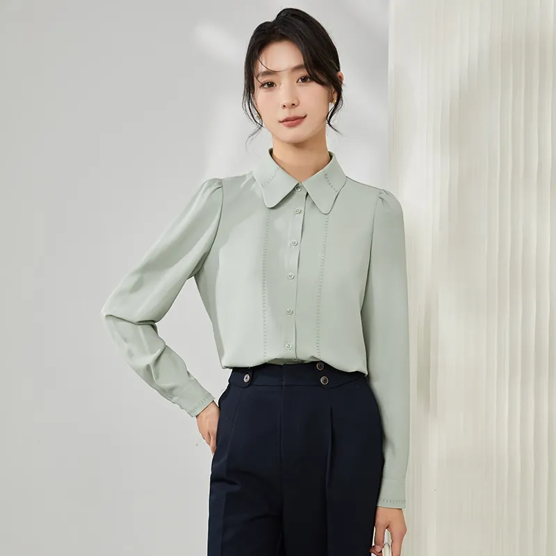 Mambe Shirts Women's Gray Green-5