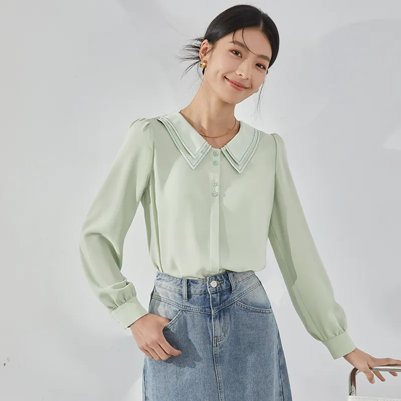 Mambe Shirts Women's Spring Sprout Green-4