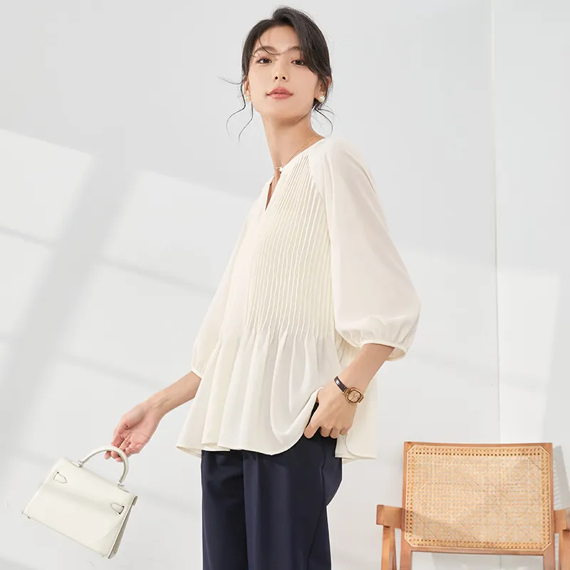 Mambe Shirts Women's Beige Apricot-3