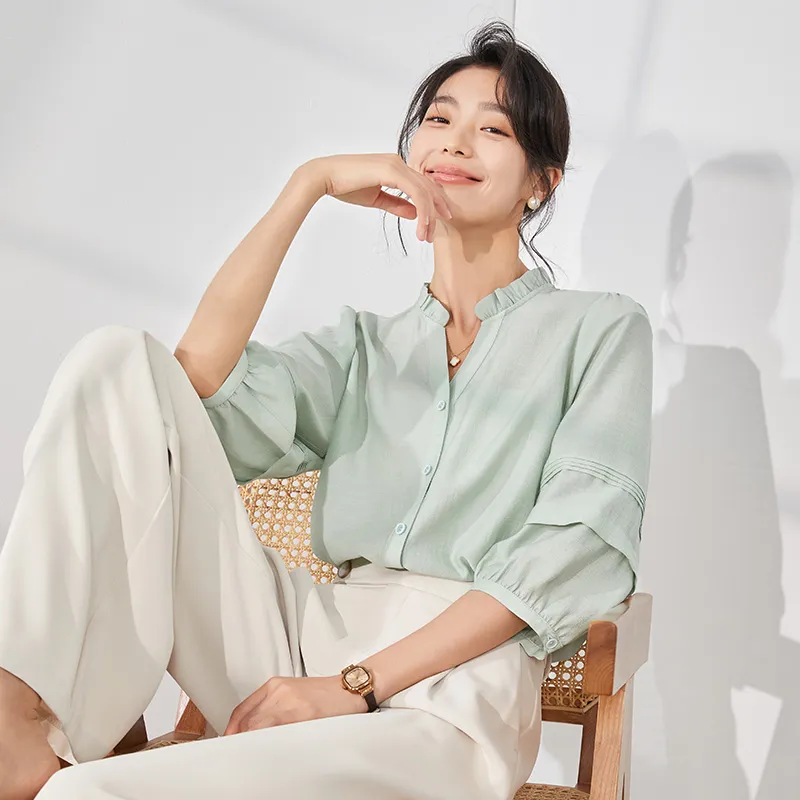 Mambe Shirts Women's Laurel Green-2