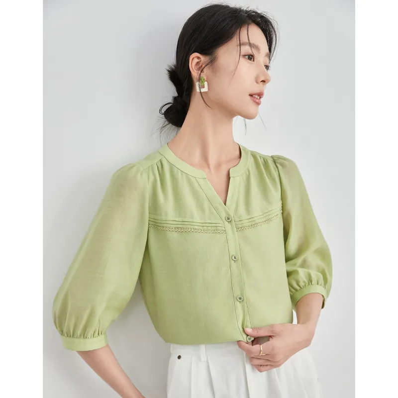 Mambe Shirts Women's Green-3