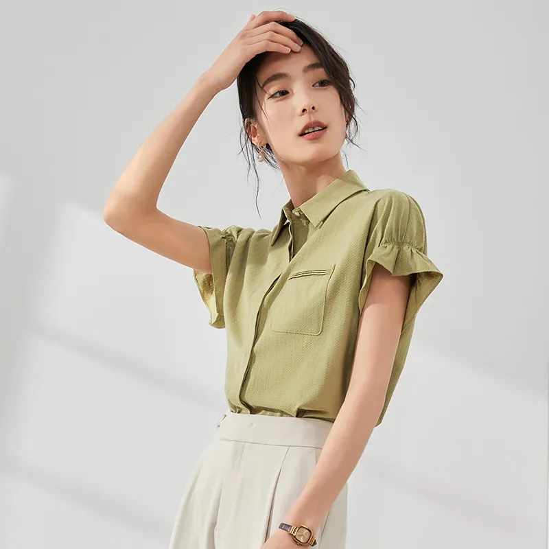 Mambe Shirt Women's Avocado Green-2