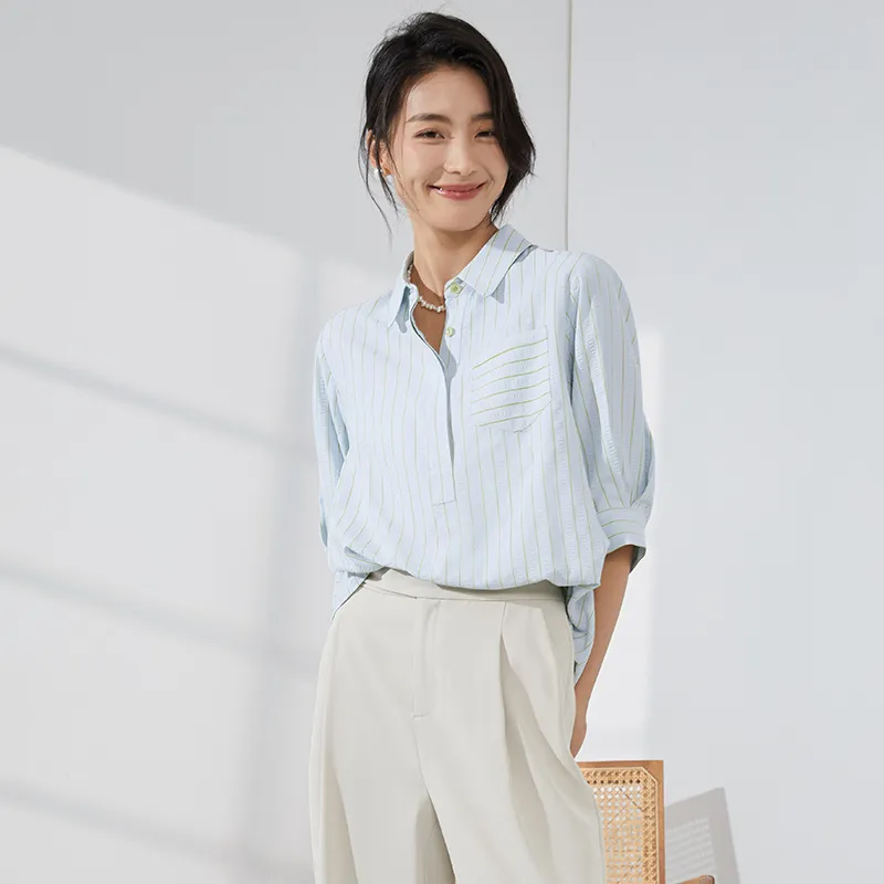 Mambe Shirts Women's Blue-3