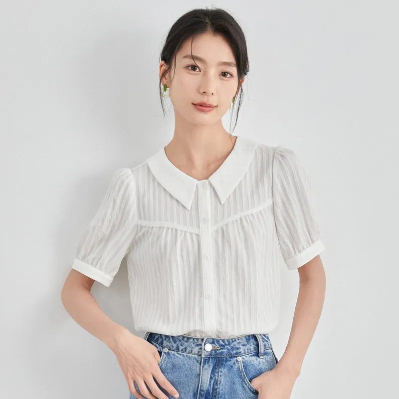 Mambe Shirts Women's White-4