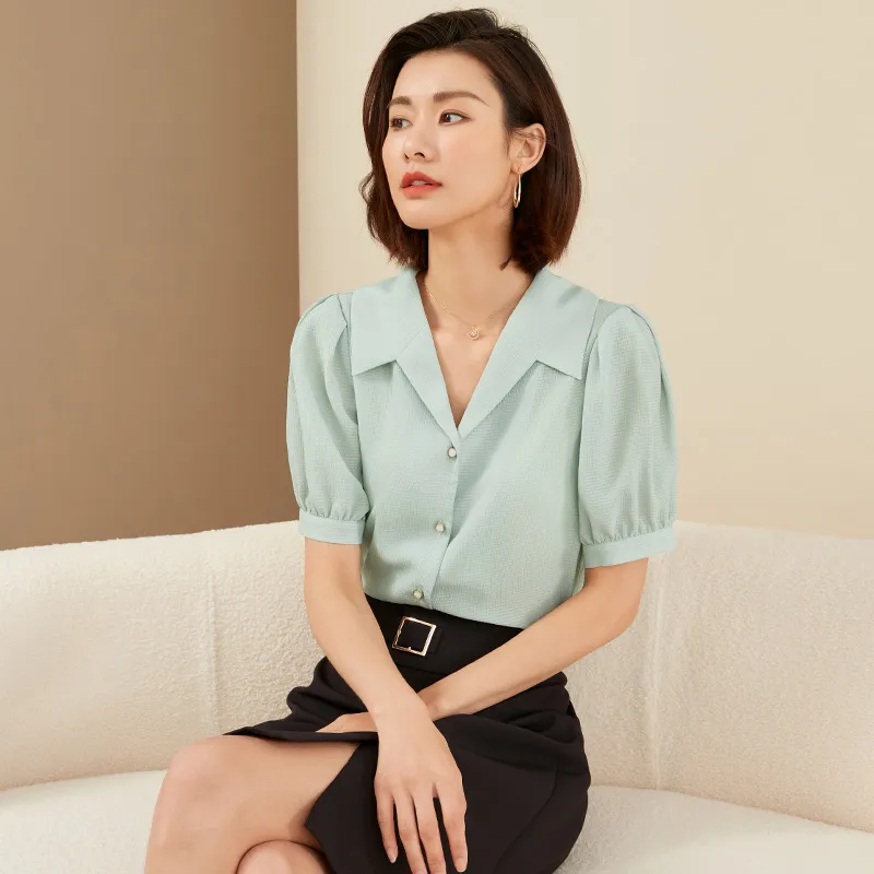 Mambe Shirt Women's Light Green-4