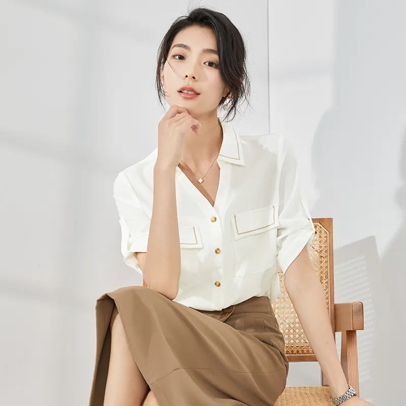 Mambe Shirts Women's White-1