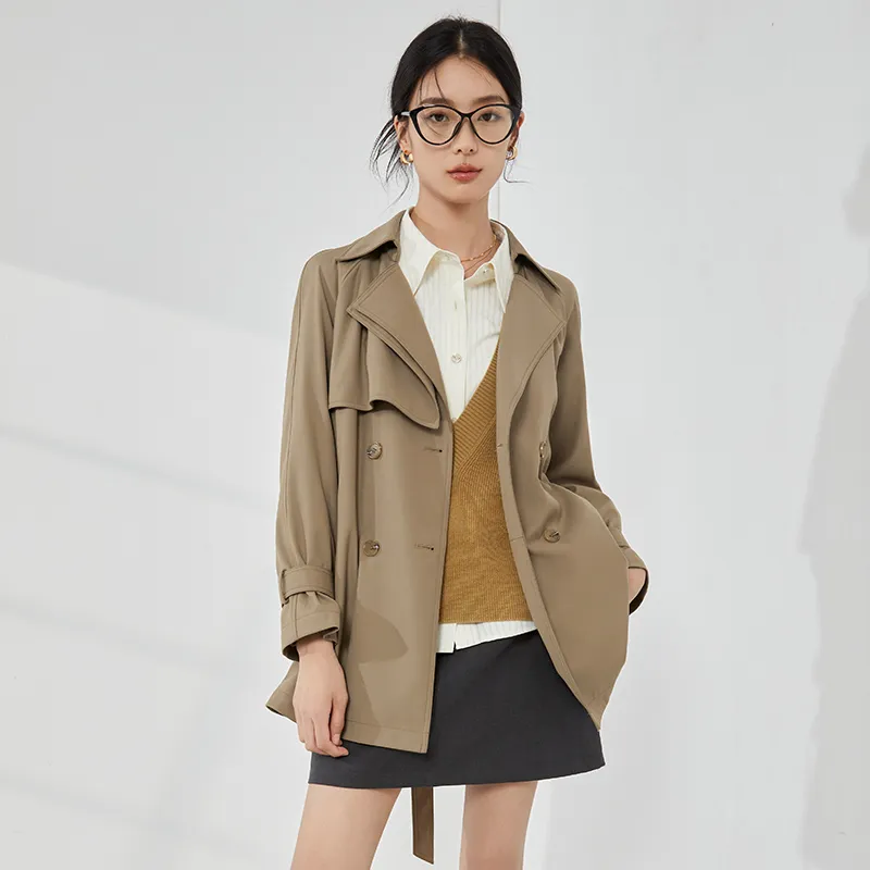 Mambe Trench Coat Women's Khaki-3