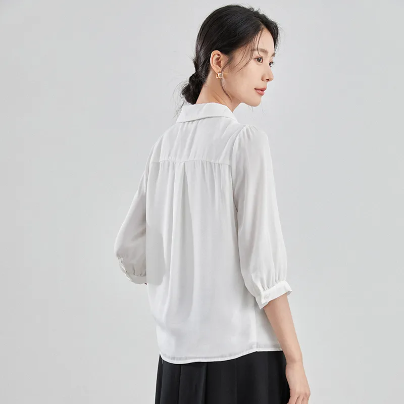 Mambe Shirts Women's White-4