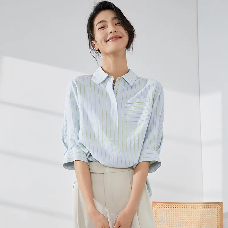 Mambe Shirts Women's Blue-1