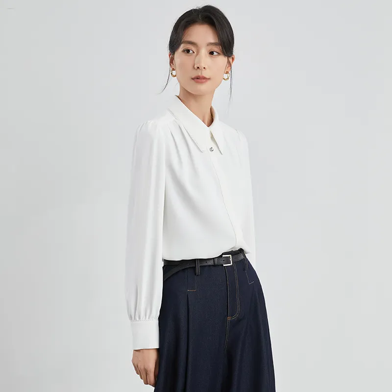 Mambe Shirts Women's White-4