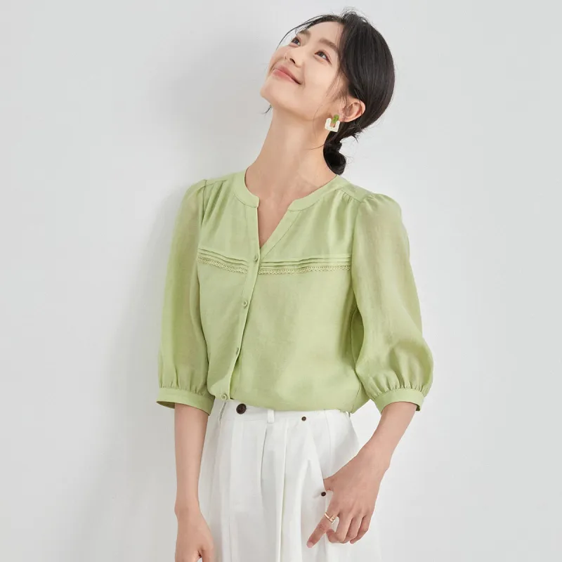 Mambe Shirts Women's Green-2