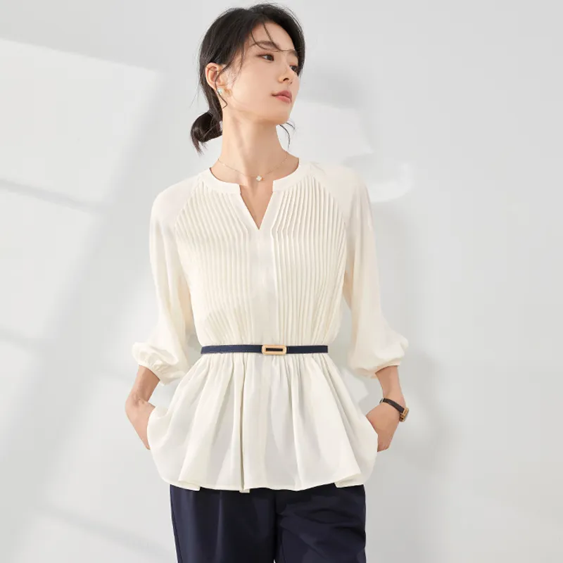 Mambe Shirts Women's Beige Apricot-4