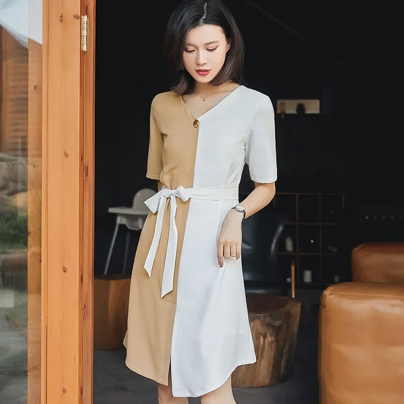 Mambe Short Sleeved Dress Women's White-2