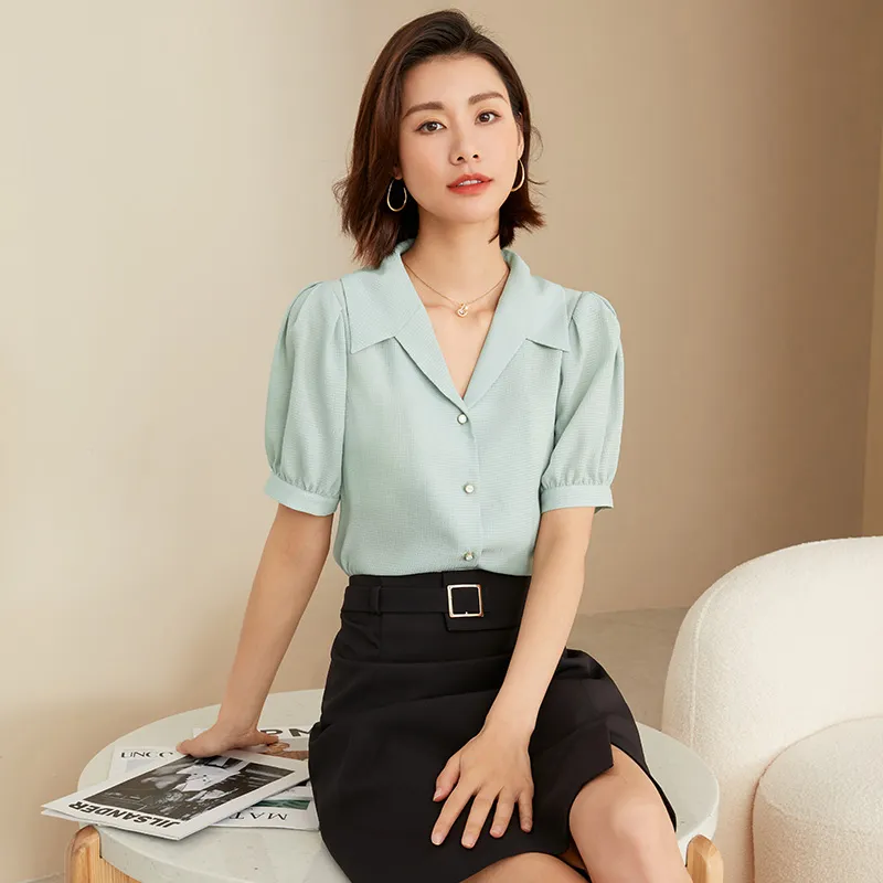 Mambe Shirt Women's Light Green-1