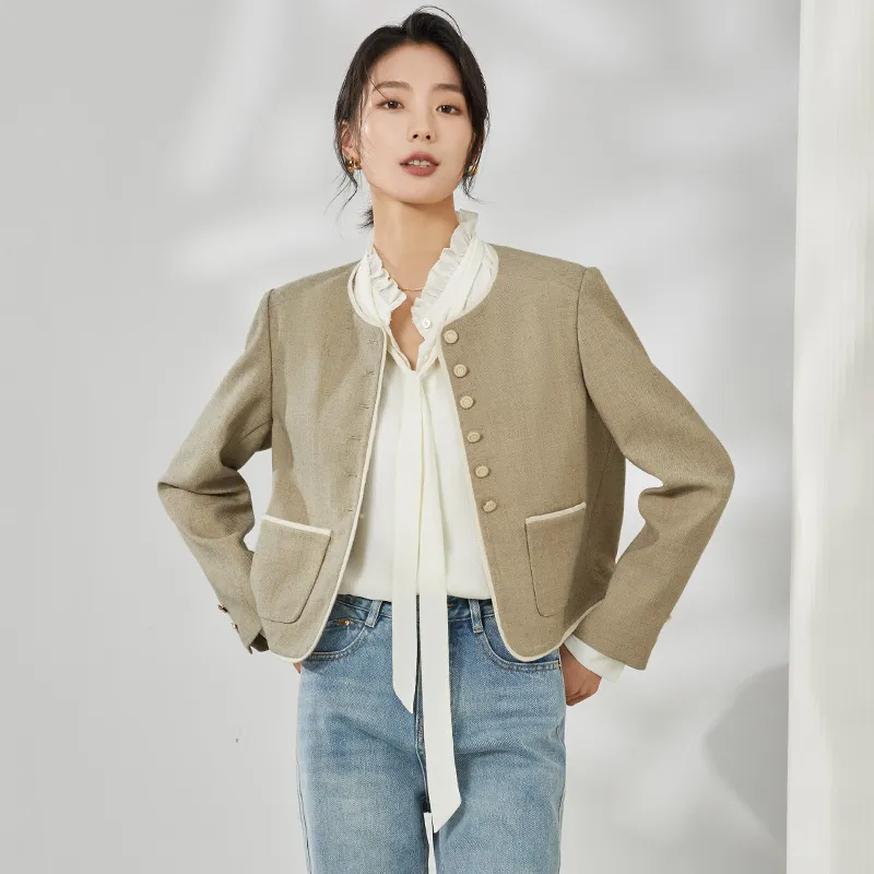 Mambe Cropped Coat Women's Primulin-2