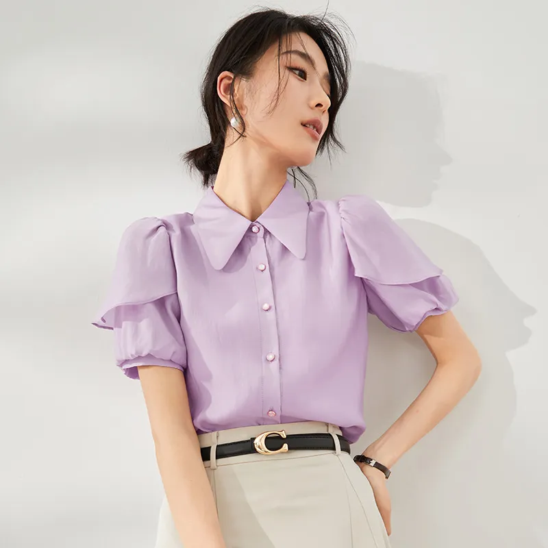 Mambe Shirts Women's Pink Purple-4