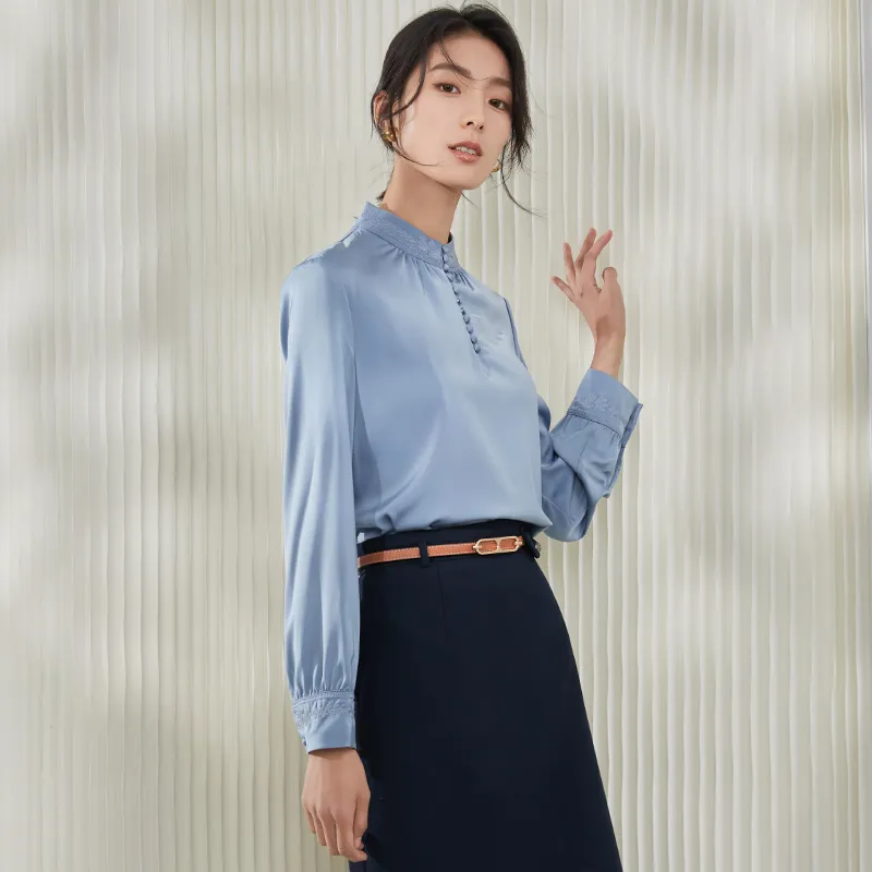 Mambe Shirts Women's Blue-4